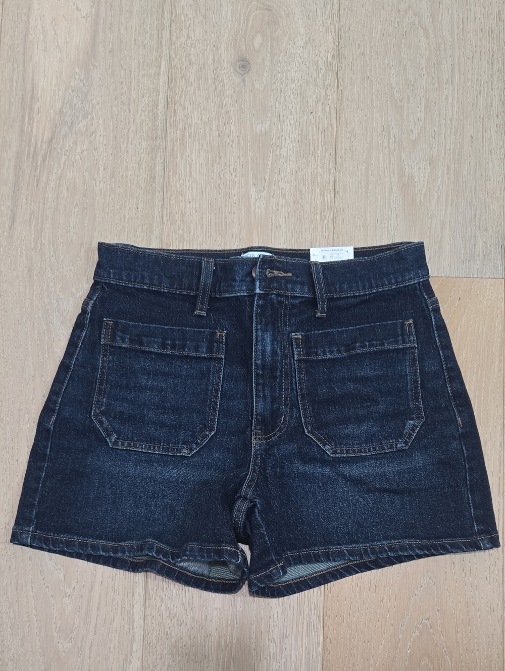 Classic Dark Wash Denim Shorts - Women
